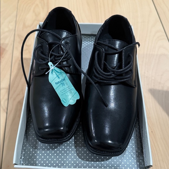 Perry Ellis Black Kids Dress Shoes 3 Big Boy - Picture 1 of 8